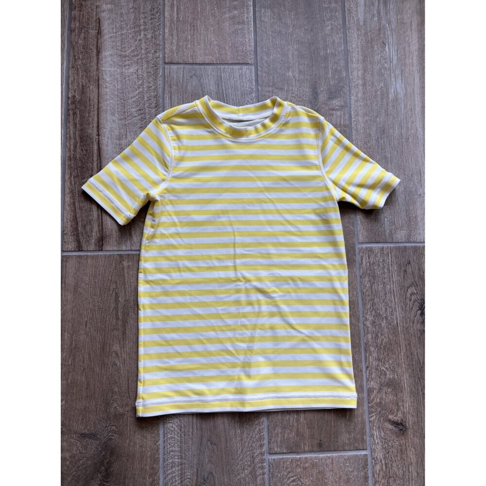 Primary Boys Yellow & White Striped Top Sz 6/7